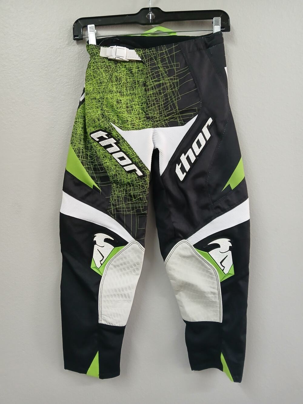 Thor Phase "Green Scribble" Youth 10-12 Motocross Pants